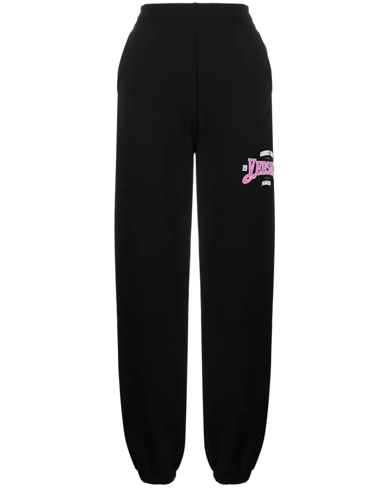 Versace Jogginghose mit Logo-Print - Schwarz Schwarz