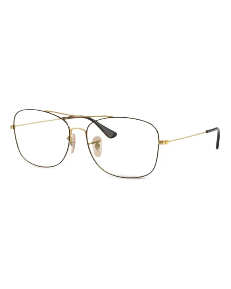 Ray Ban Brille mit eckigem Gestell - Gold Gold