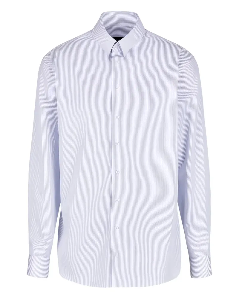 Giorgio Armani Gestreiftes Hemd - Weiß Weiß
