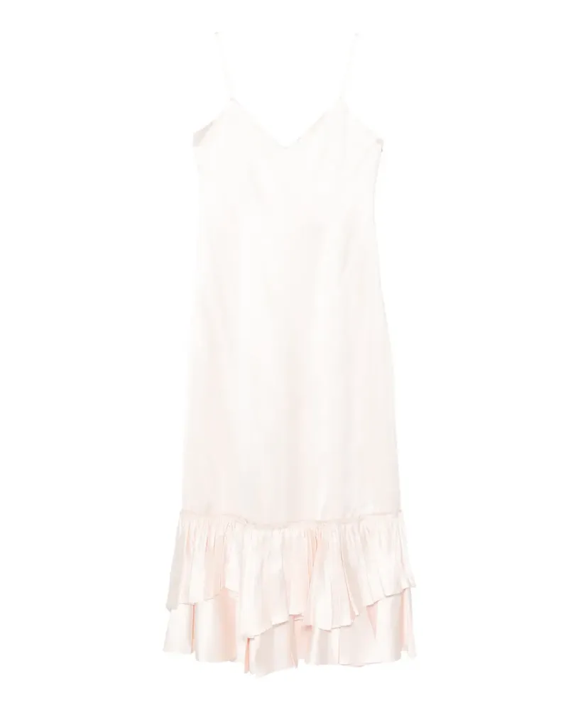 Jil Sander ruffled slip dress - Rosa Rosa