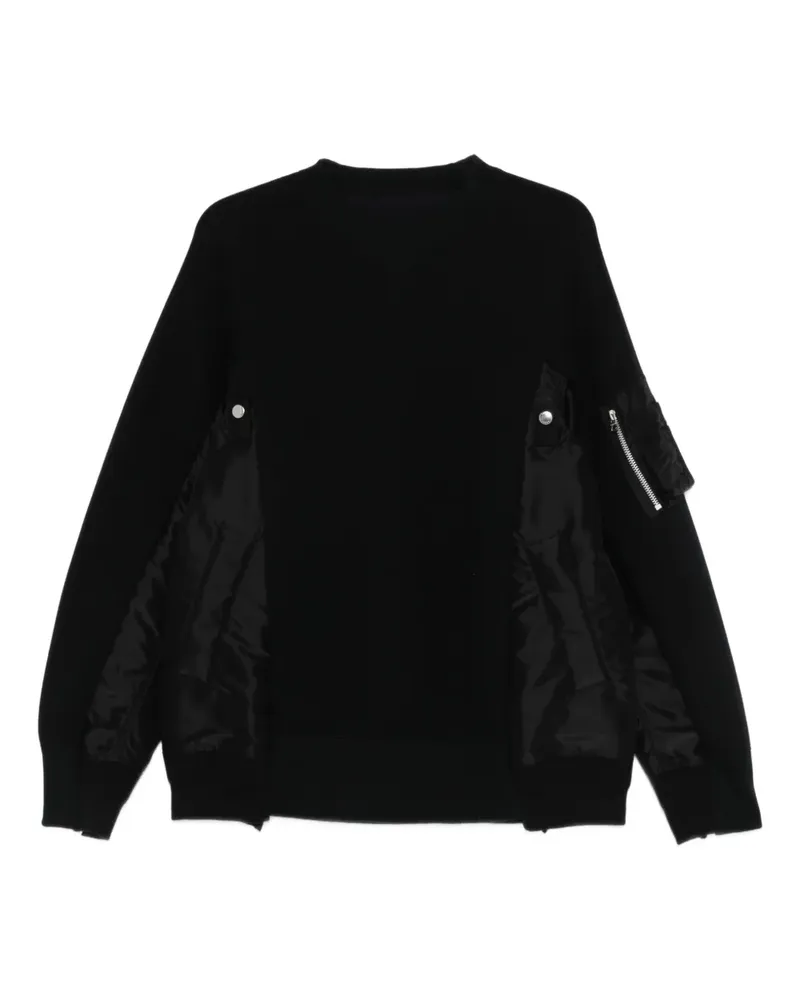 Sacai Sweatshirt mit Taschendetail - Schwarz Schwarz