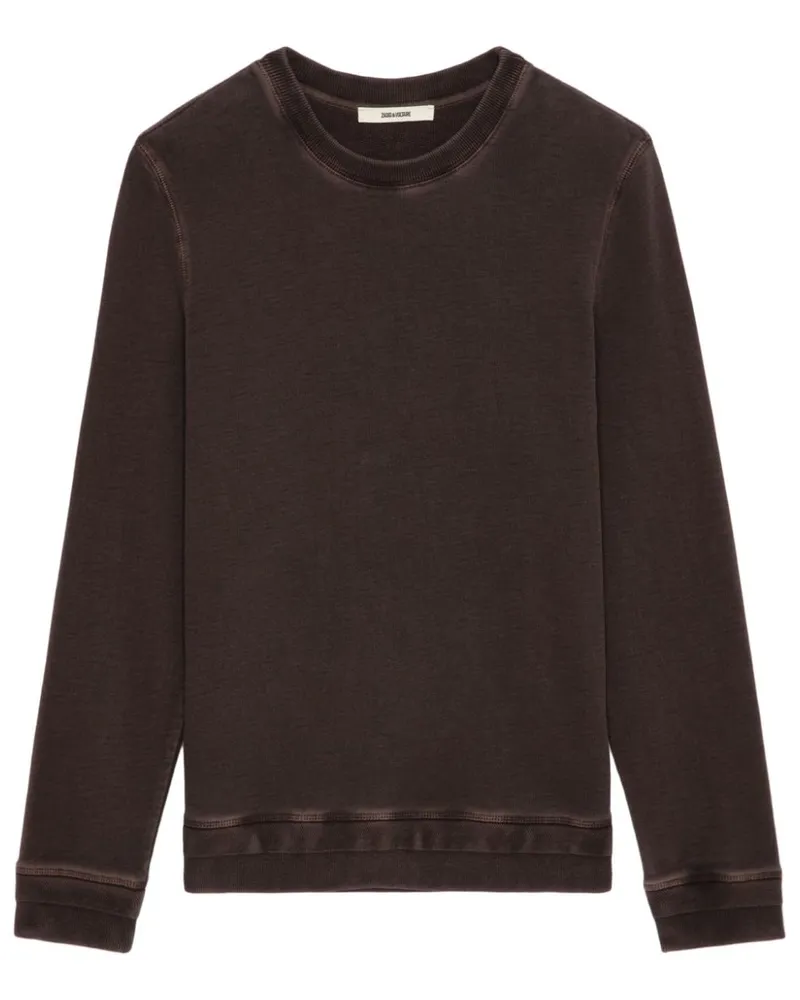 Zadig & Voltaire Sweatshirt mit Zickzack-Stickerei Braun