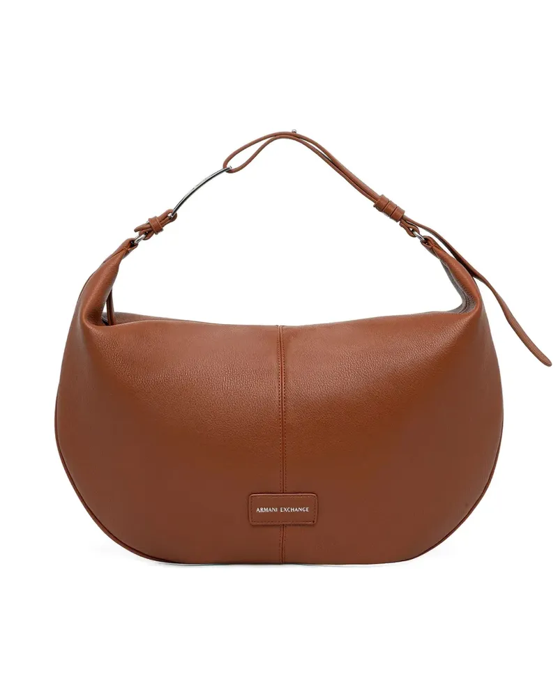 Armani Exchange Shopper mit Logo-Schild - Braun Braun