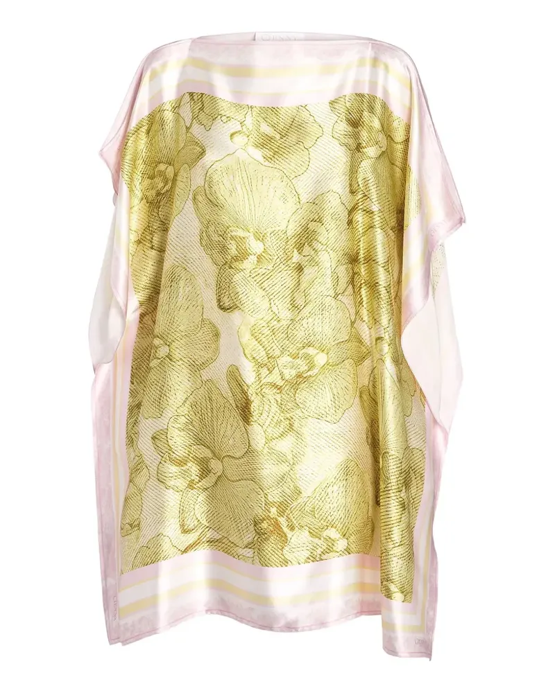 Genny floral print striped mini dress - Gelb Gelb