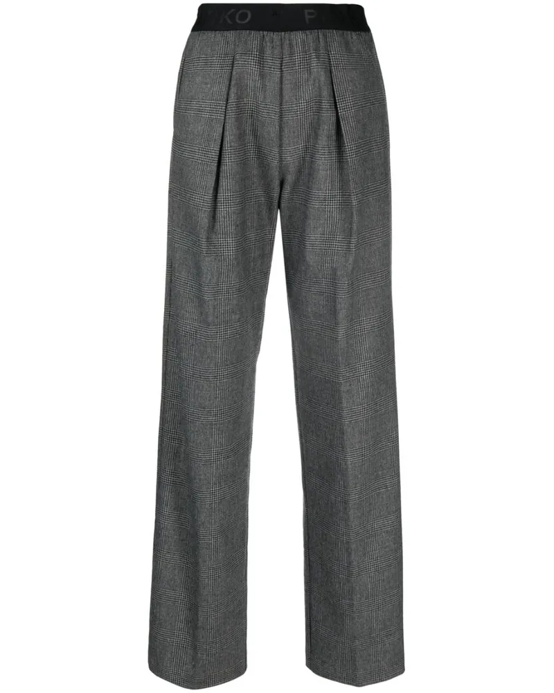 Pinko Hose mit Logo-Bund - Schwarz Schwarz