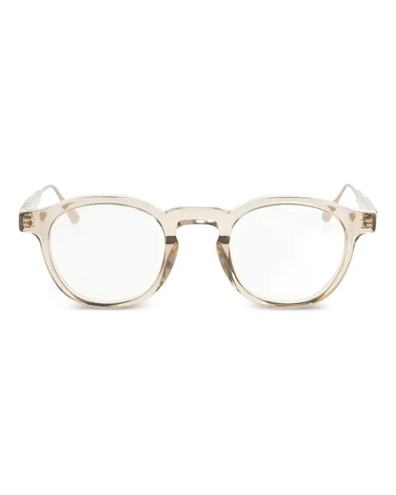 Linda Farrow Runde Heath Brille - Nude Nude
