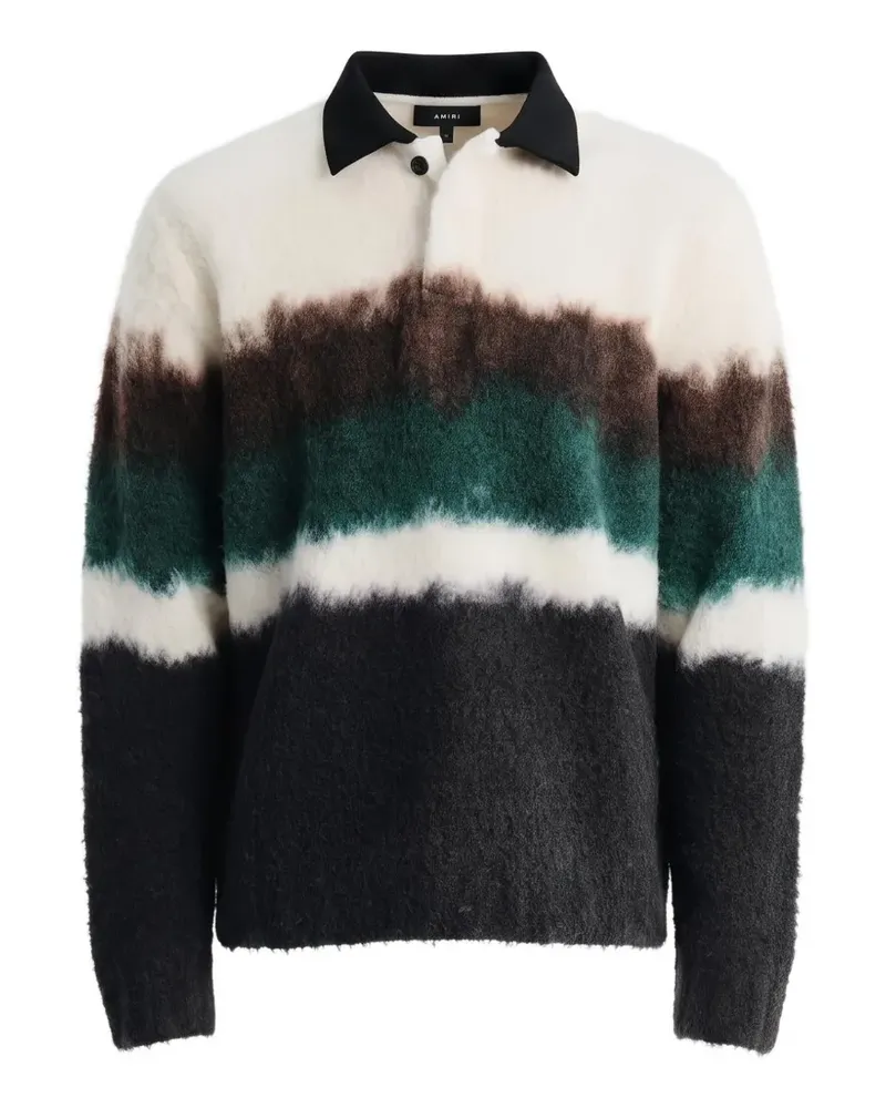 Sacai Chusen-Dyed knit polo sweater - Nude Nude