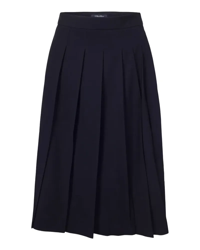 Max Mara pleated A-line midi skirt - Blau Blau