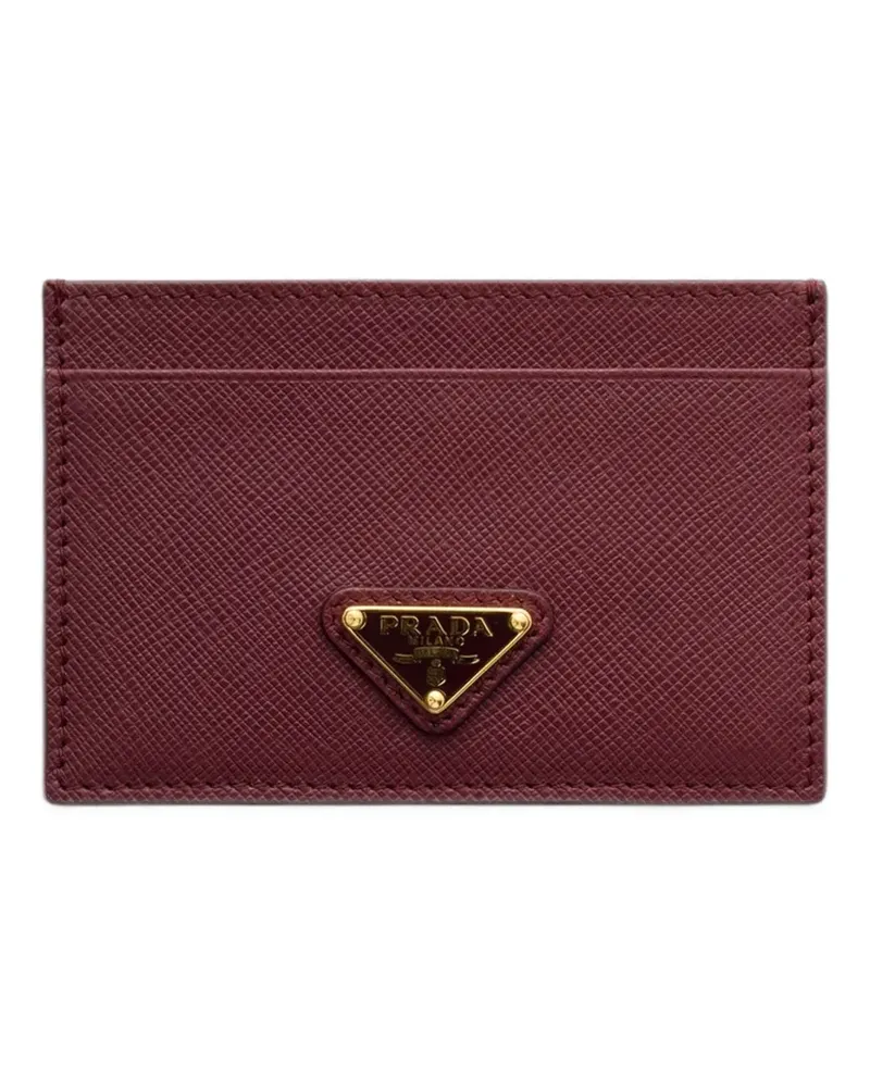 Prada Kartenetui aus Saffiano-Leder - Rot Rot