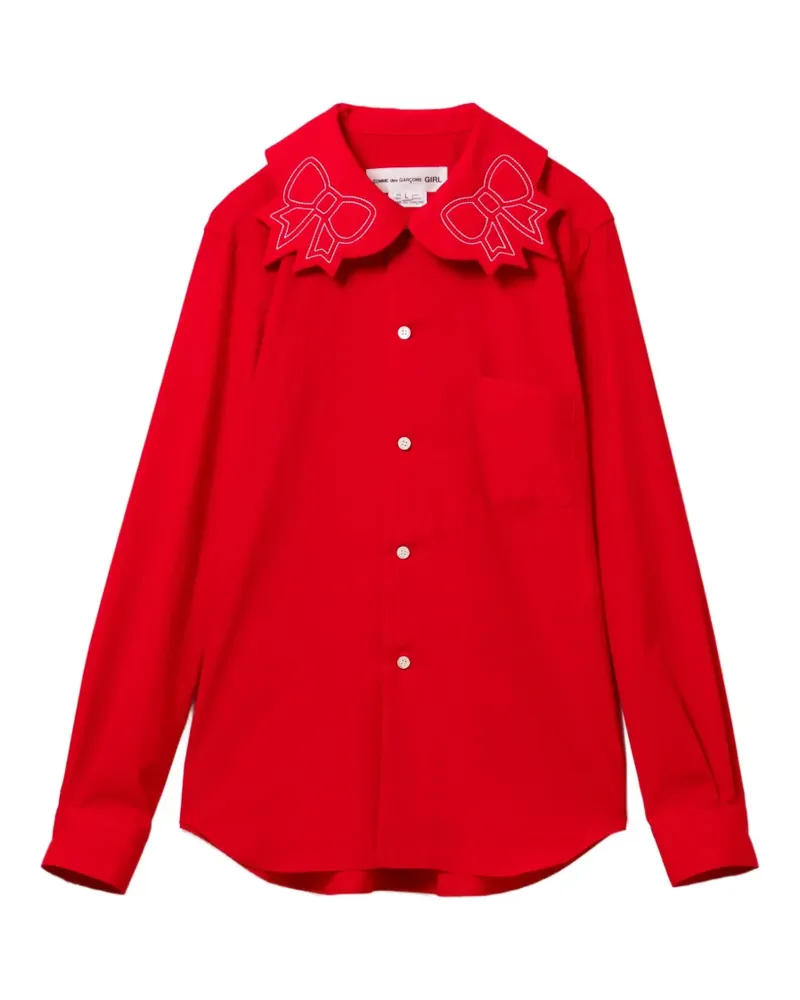 Comme des Garçons bows embroidered shirt - Rot Rot