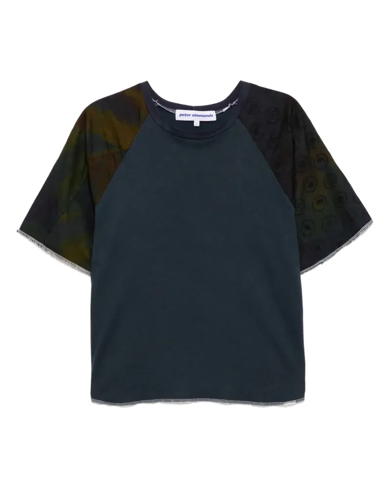 Stain Shade T-Shirt mit grafischem Print - Blau Blau