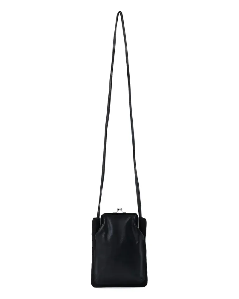 Yohji Yamamoto Umhängetasche aus Leder - Schwarz Schwarz