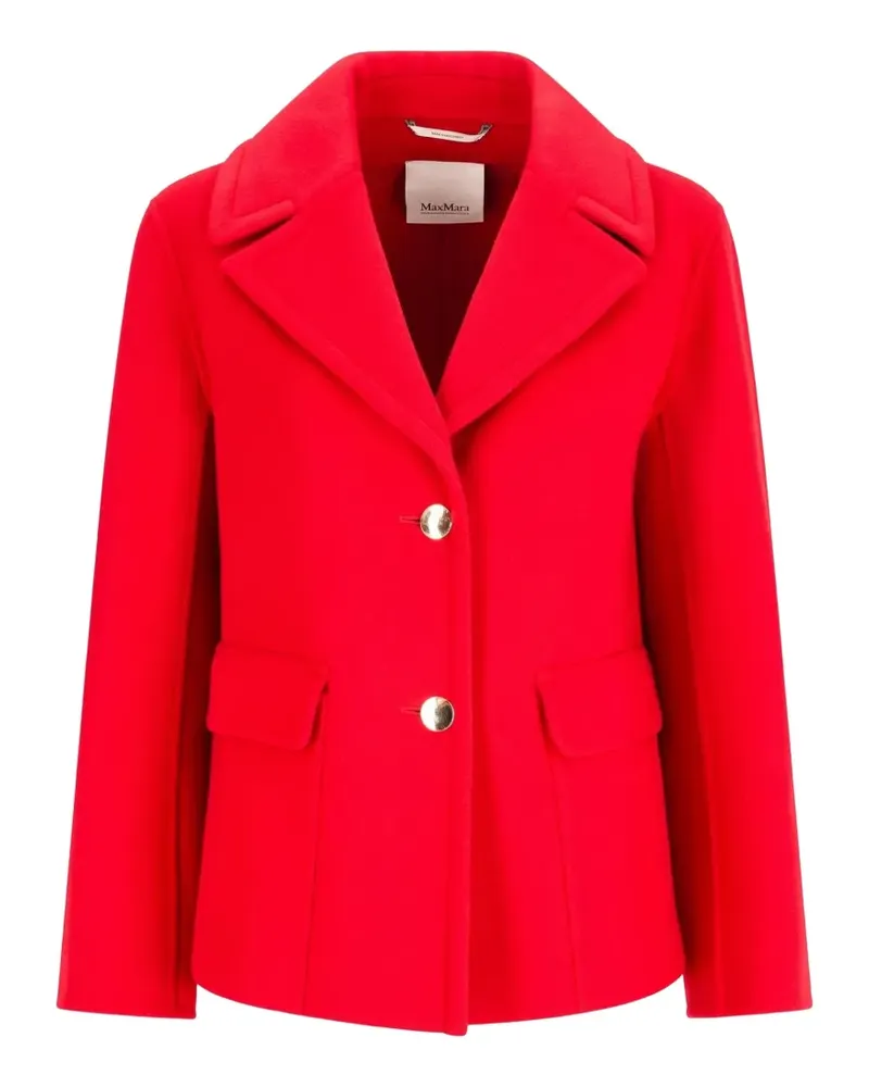 Max Mara Geknöpfter Mantel - Rot Rot
