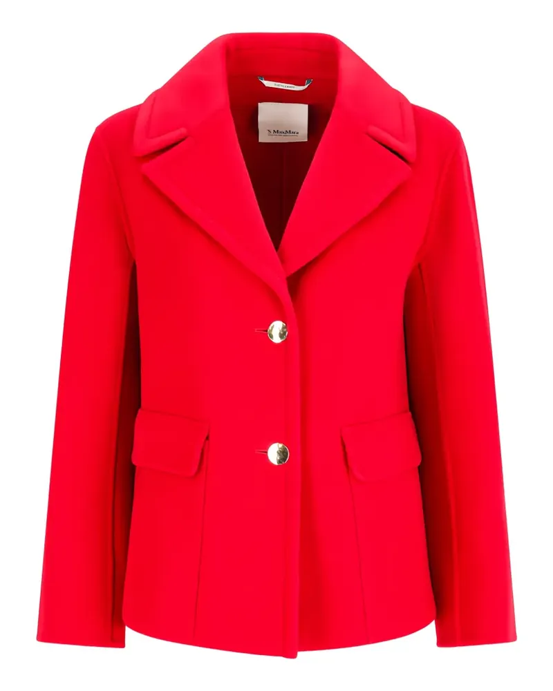 Max Mara button-up virgin wool breasted coat - Rot Rot