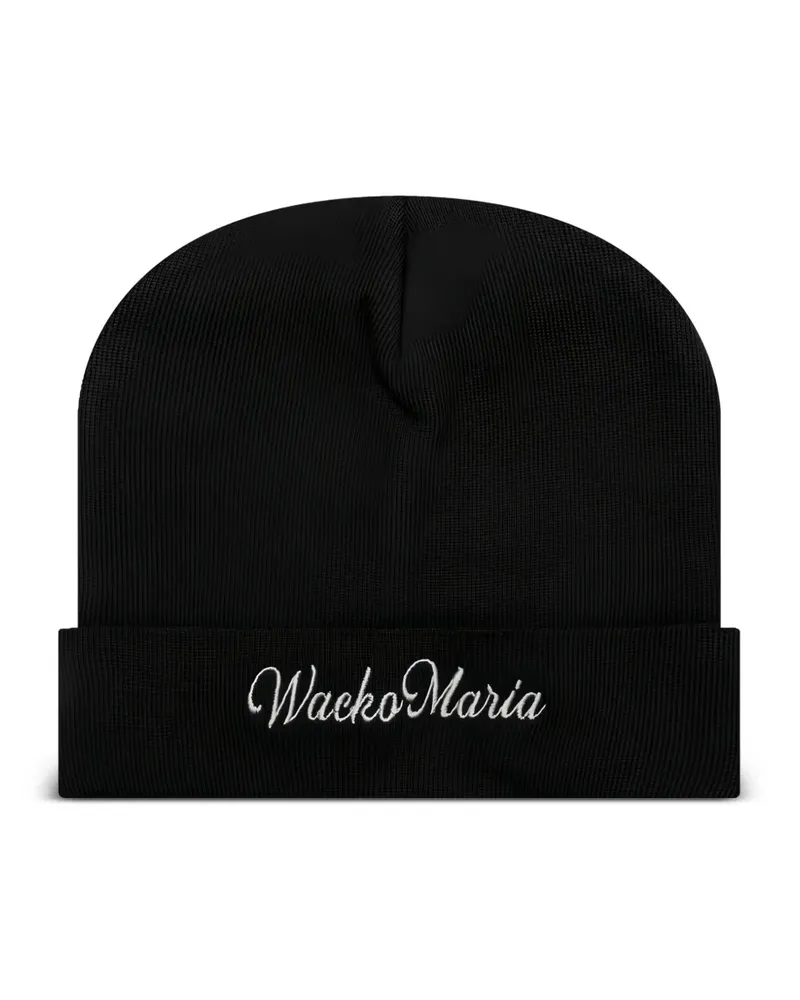 Wacko Maria Beanie mit Stickerei - Schwarz Schwarz
