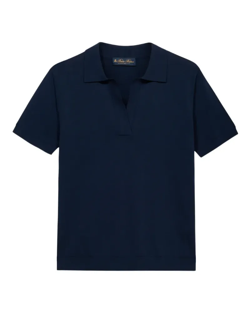 Brooks Brothers T-Shirt mit V-Ausschnitt - Blau Blau