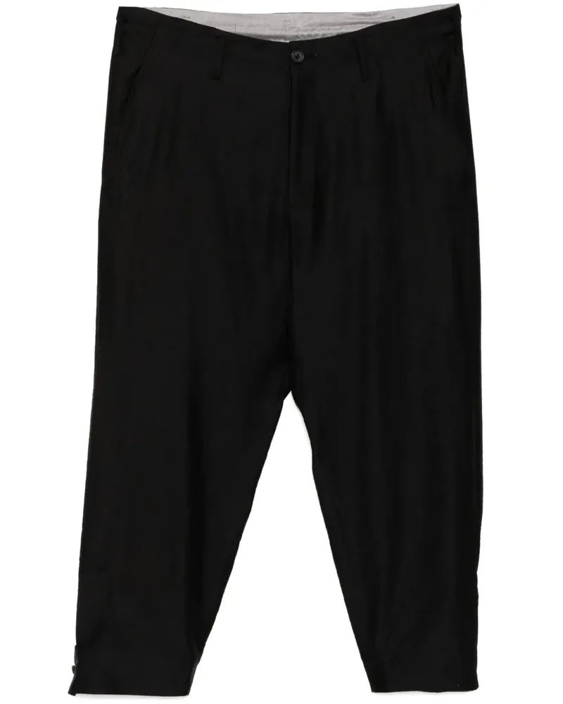 Yohji Yamamoto Klassische Cropped-Hose - Schwarz Schwarz