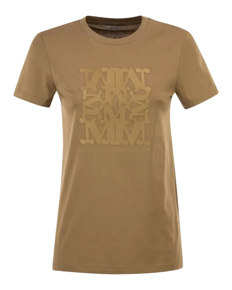 Max Mara Giovane monogram logo T-shirt - Nude Nude