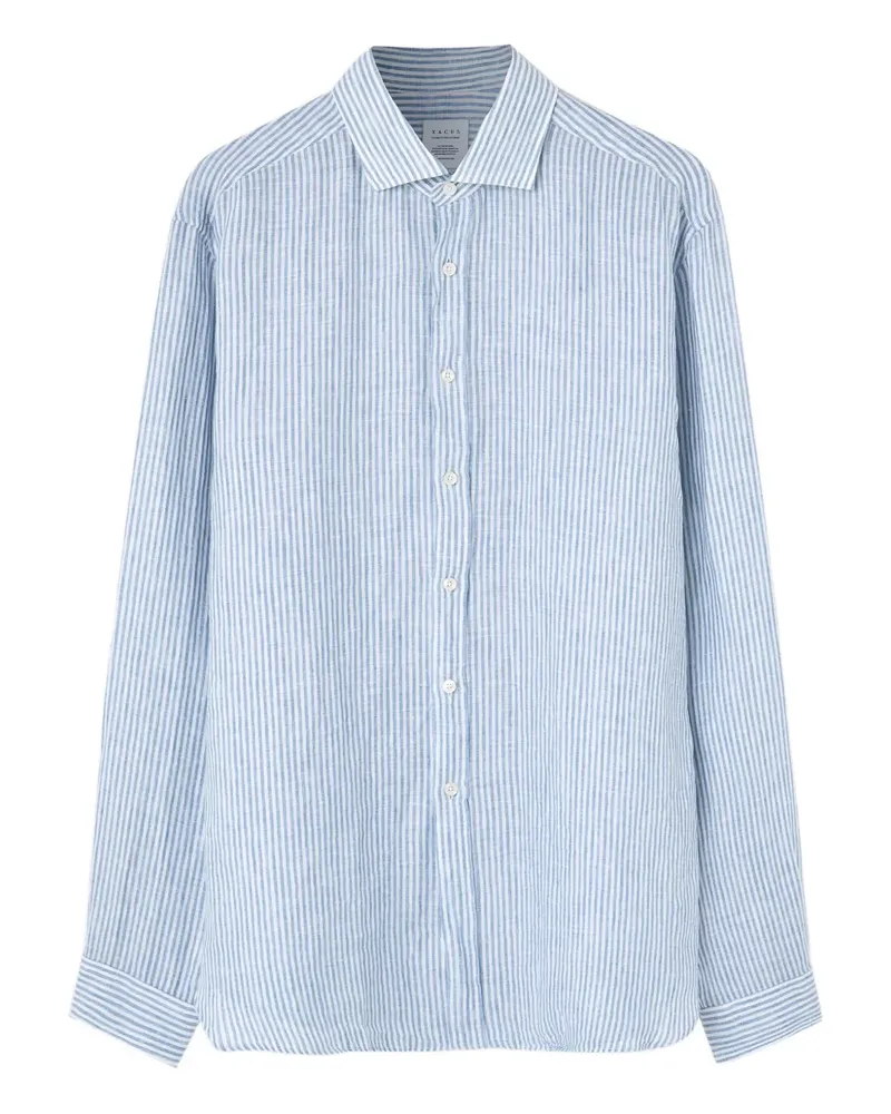 XACUS Gestreiftes Hemd aus Leinen - Blau Blau