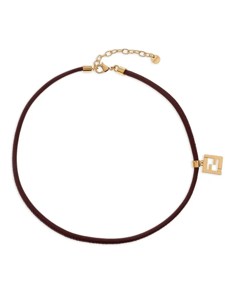 Fendi Lederarmband mit FF-Logo - Gold Gold