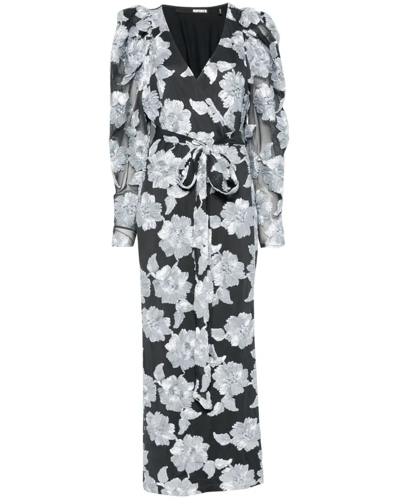 ROTATE Birger Christensen Flower Mesh-Maxikleid - Grau Grau