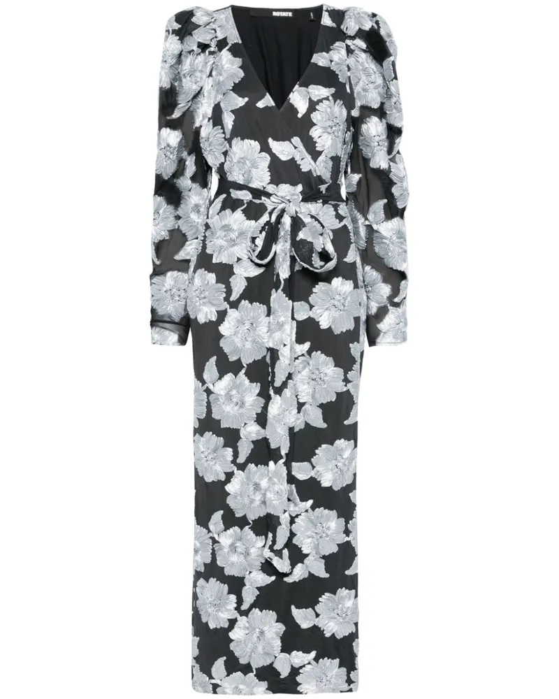 ROTATE Birger Christensen Flower Mesh-Maxikleid - Grau Grau
