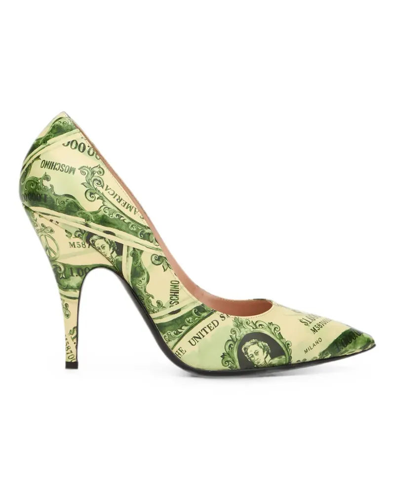 Moschino dollar-print pointed-toe pumps - Grün Grün
