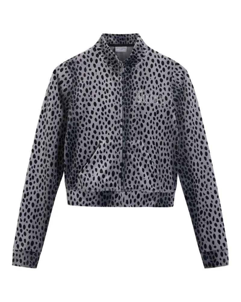 Juicy Couture Velours-Sweatshirt mit Geparden-Print - Grau Grau
