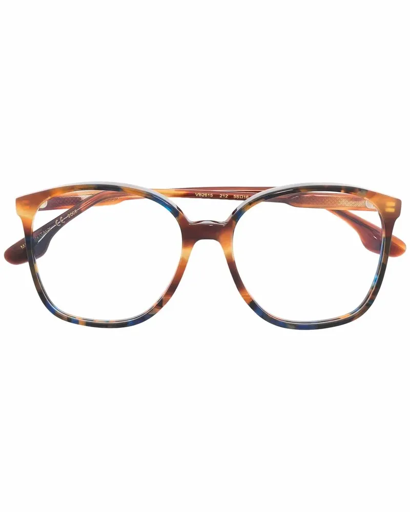 Victoria Beckham Eckige Brille in Schildpattoptik - Braun Braun