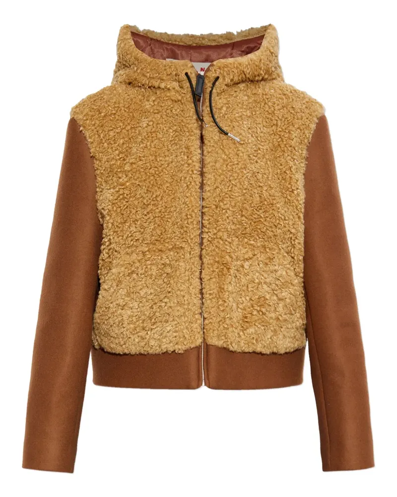 Marni hooded panelled jacket - Nude Nude