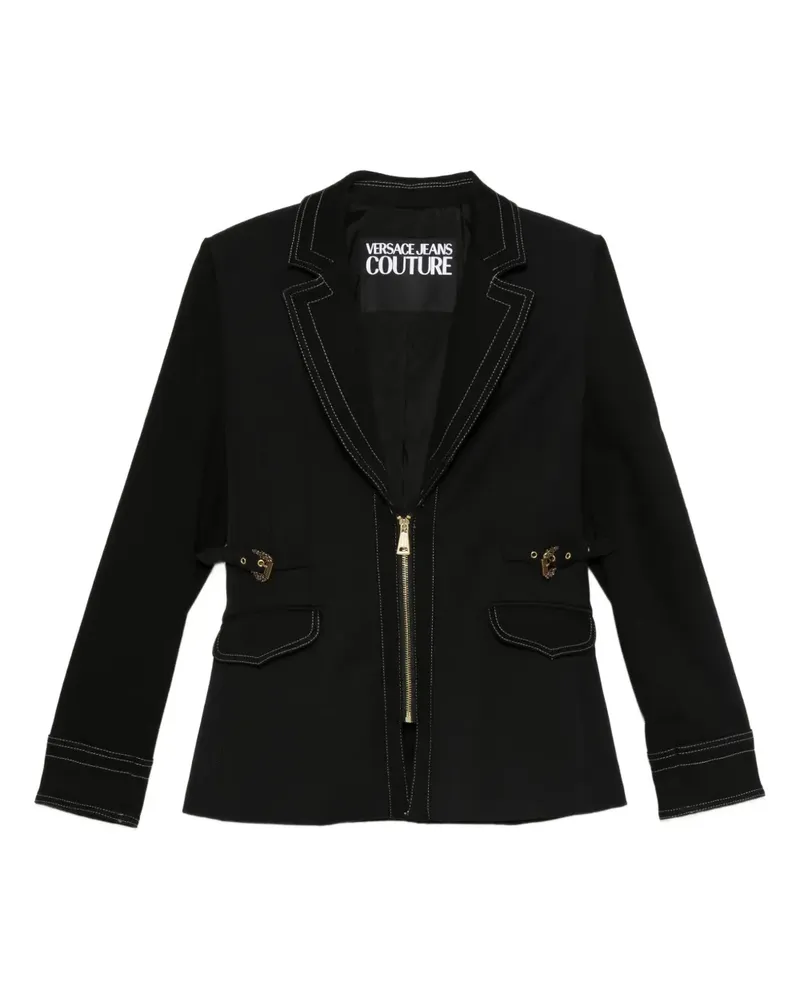 Versace Jeans Schmale Jacke mit Reißverschluss - Schwarz Schwarz