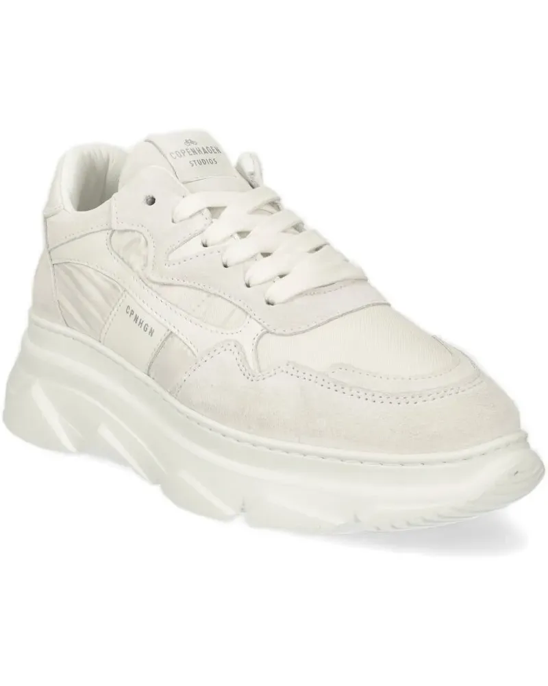 Copenhagen Sneakers mit Wildledereinsätzen - Weiß Weiß