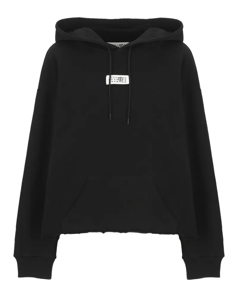 Maison Margiela Ungesäumter Hoodie - Schwarz Schwarz