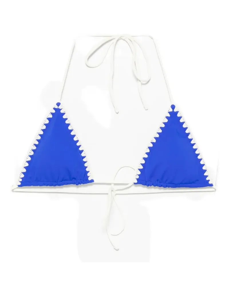 Leslie Amon Lucy whipstitch bikini top - Blau Blau