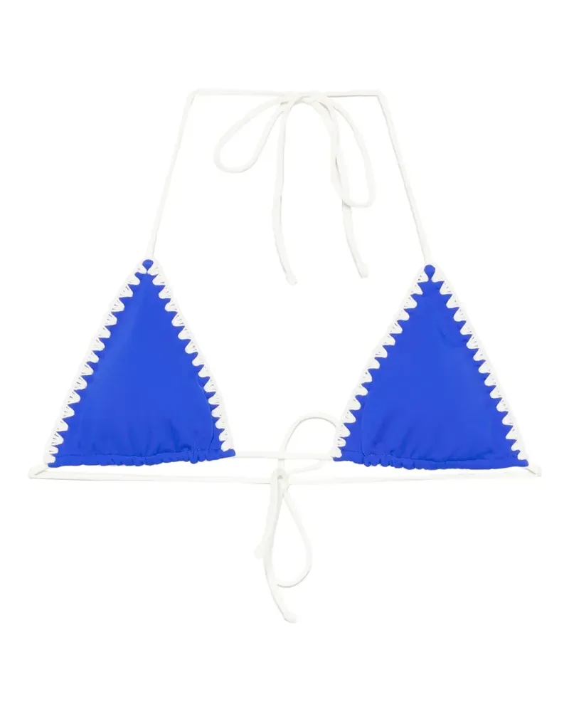 Leslie Amon Lucy whipstitch bikini top - Blau Blau