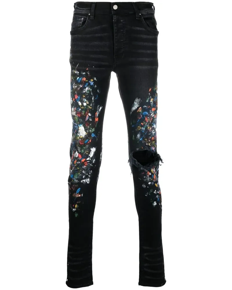 Amiri Skinny-Jeans in Distressed-Optik - Schwarz Schwarz