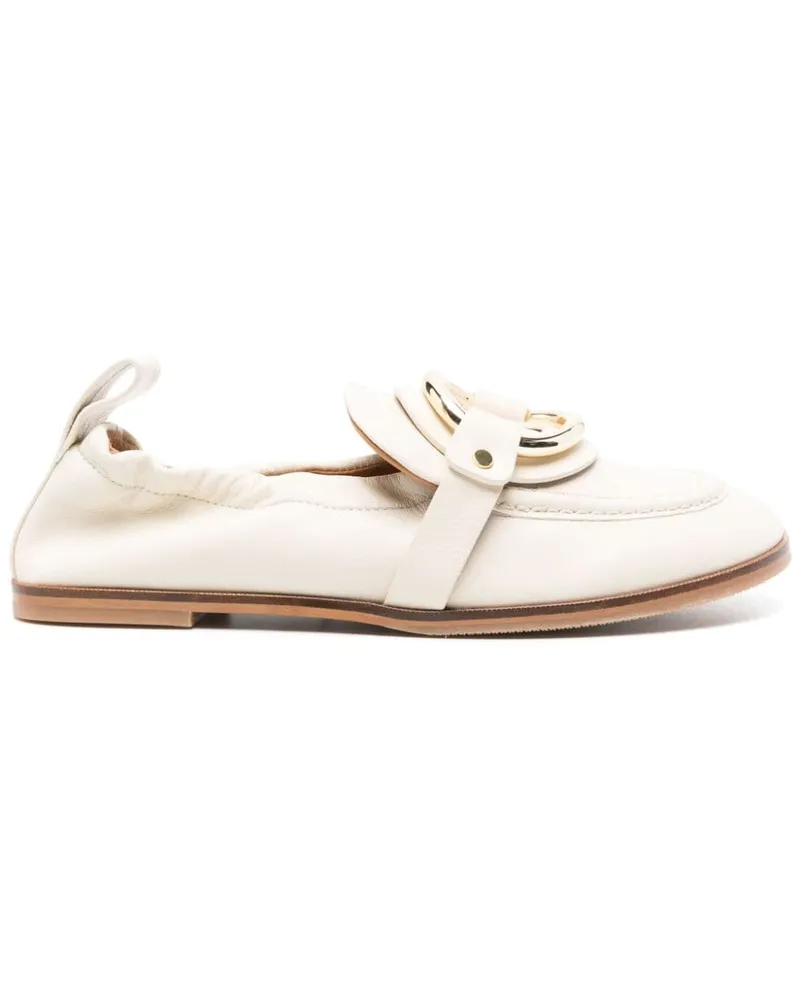 See by Chloé Loafer mit Ringdetail Weiß