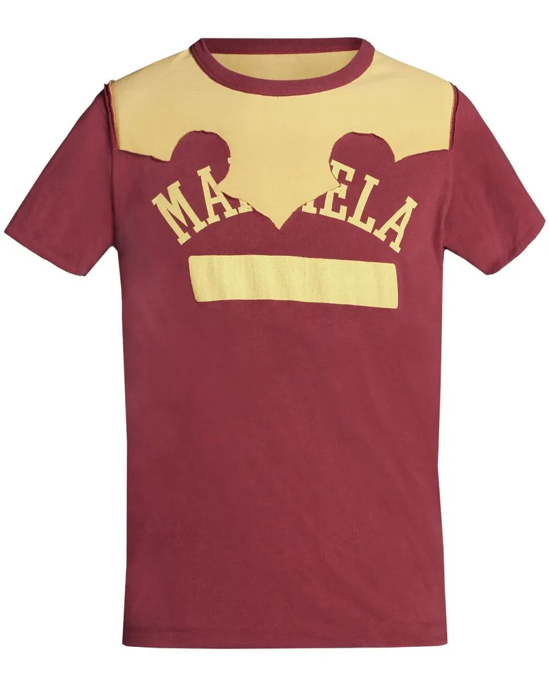 Maison Margiela Décortiqué T-Shirt mit Logo-Print - Rot Rot