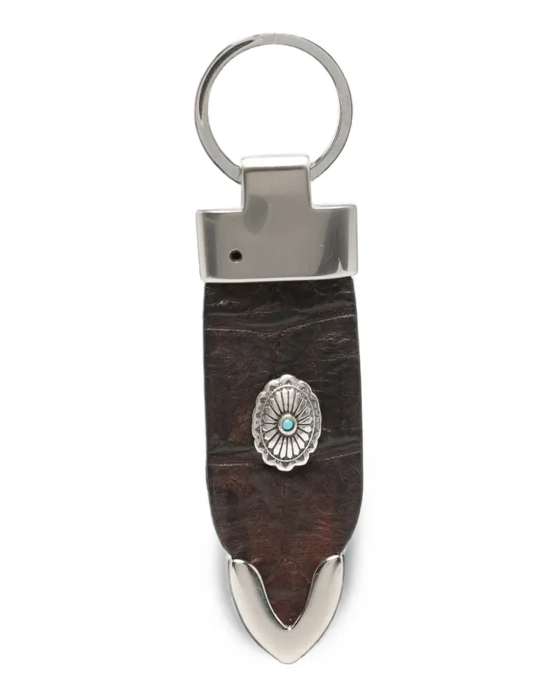 ERALDO croc-effect concho-embellished keyring - Braun Braun