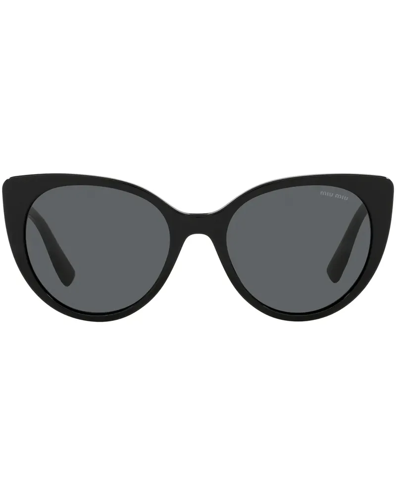 Miu Miu Sonnenbrille mit Cat-Eye-Gestell - Schwarz Schwarz