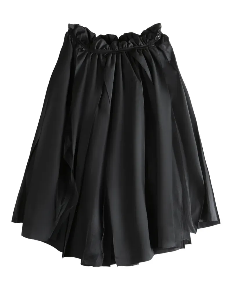Comme des Garçons pleated drawstring midi skirt - Schwarz Schwarz