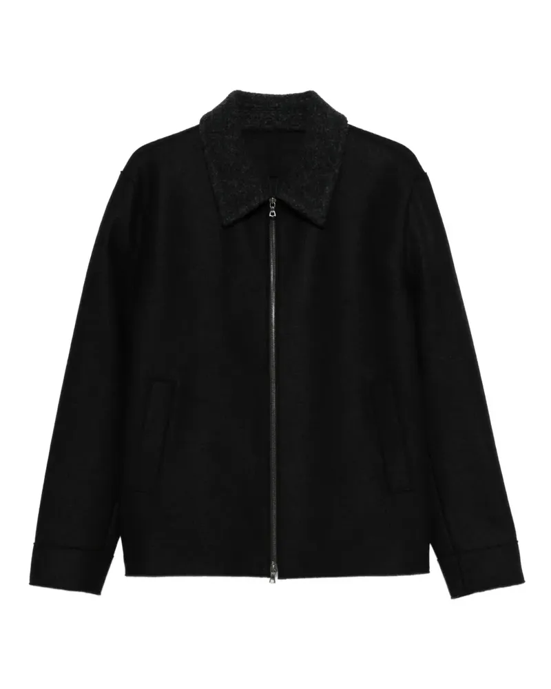 Harris Wharf London Hemdjacke mit Reißverschlusskragen - BLACK Black