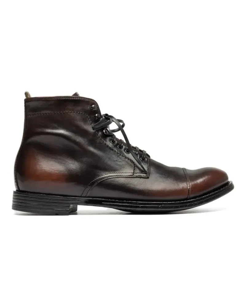 Officine Creative Italia Mavic 006 patina leather boots - Braun Braun