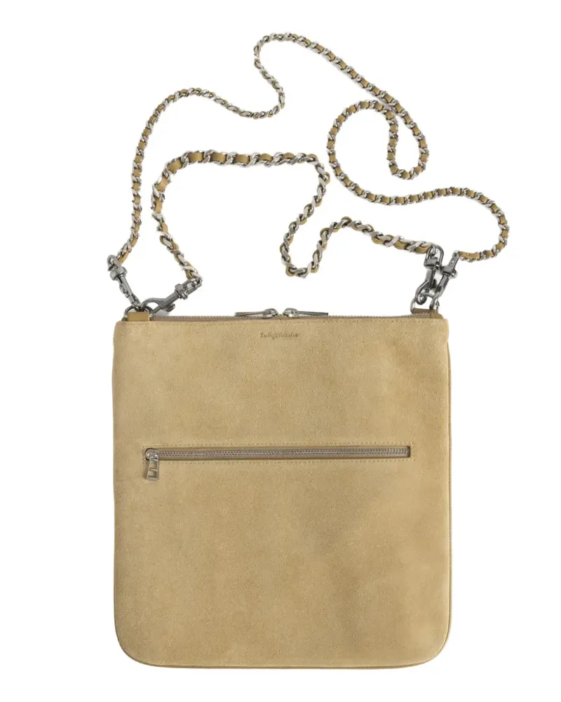 Zadig & Voltaire Rock Clutch aus Wildleder - Nude Nude
