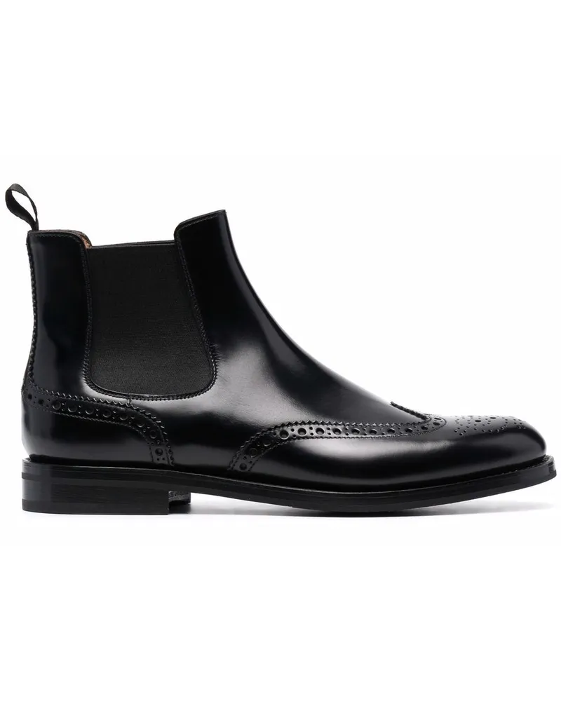 Church's Stiefeletten mit Budapestermuster - Schwarz Schwarz