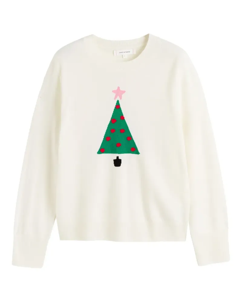 Chinti & Parker Christmas Tree Pullover - Nude Nude