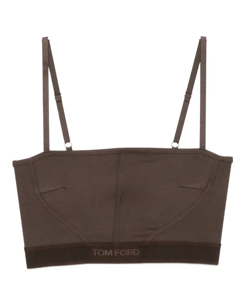 Tom Ford logo-embroidered tank top - Braun Braun