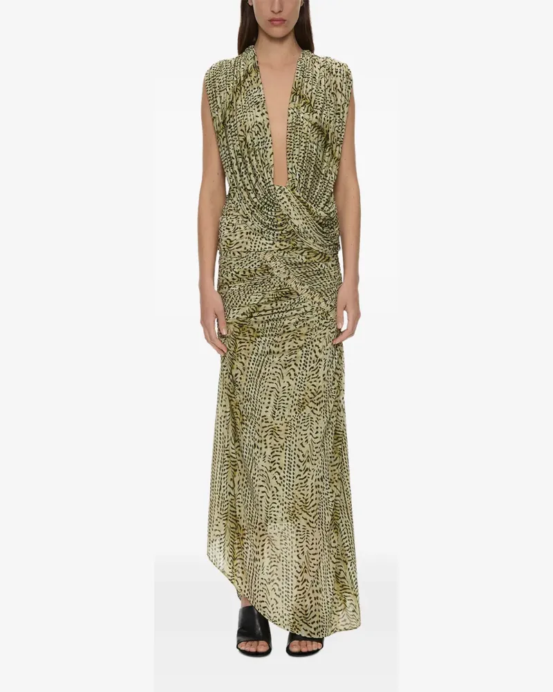 Christopher Esber Orion ruched midi skirt - Grün Grün