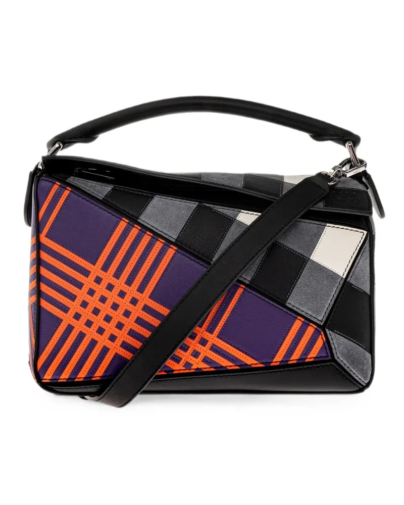Loewe x Cosima von Bonin small Puzzle leather tote bag - Schwarz Schwarz