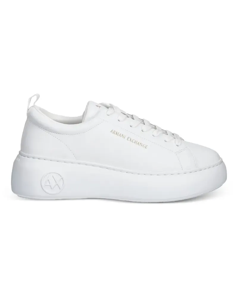 Armani Exchange Sneakers mit Plateausohle und Logo - Weiß Weiß